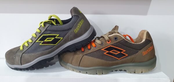 CALZADO ZAPATO SEGURIDAD LOTTO WORKS COLORES GRIS Y VERDE OLIVA